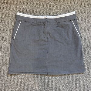 IZOD 8 Perform Cool Fx Ladies Gingham Skort Skirt with Shorts Underneath